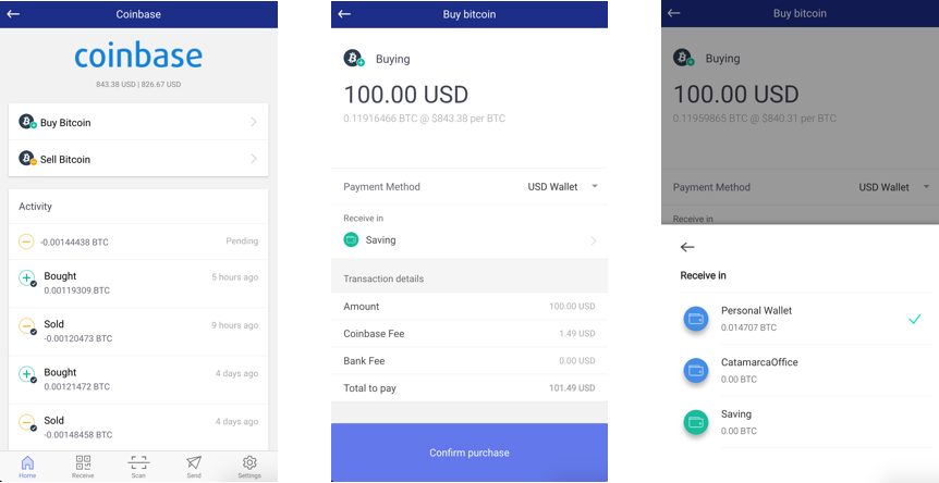 How to buy bitcoin in coinbase app